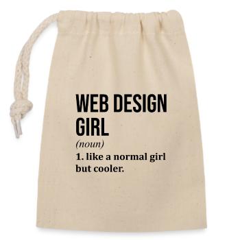 Conception de sites Web - Sac cadeau en coton avec cordon (14 x 20 cm) - nature - Devant