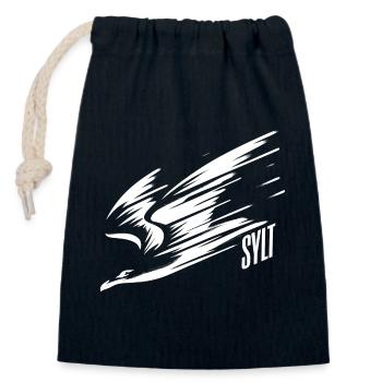 Sylt Dive Low Flyer Seagull Holiday T-Shirt - Closable cotton gift bag (14x20cm) - navy - Front