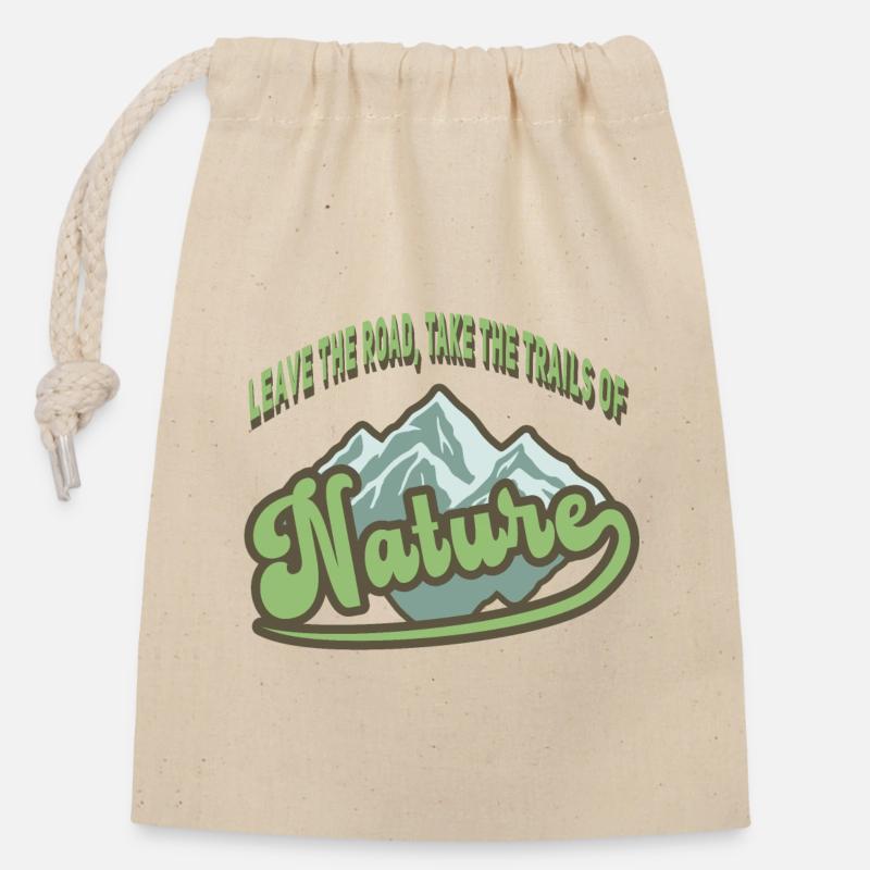For nature lovers - Closable cotton gift bag (14x20cm) - nature