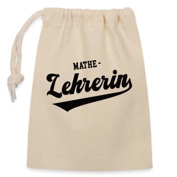 Mathe Lehrerin Schule Professor Mathematikerin - Verschließbarer Geschenkbeutel aus Baumwolle (14x20cm) - Natur - Vorne