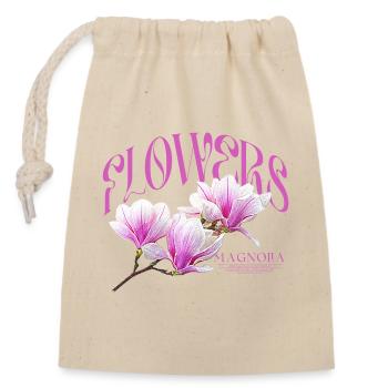 Magnolia Magnolias Flowers - Closable cotton gift bag (14x20cm) - nature - Front