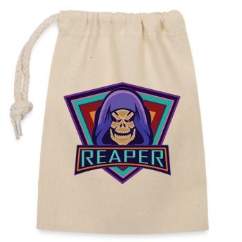 Grim Reaper Reaper. - Closable cotton gift bag (14x20cm) - nature - Front