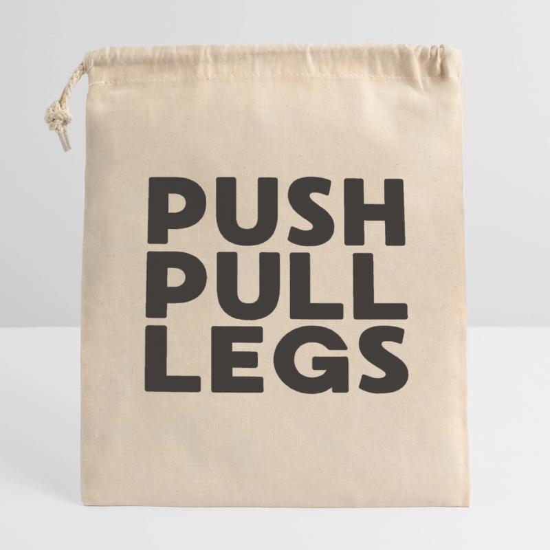 Push Pull Jambes Répéter Entraînementssplit Sac cadeau en coton avec cordon (14 x 20 cm)