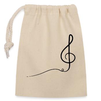 Illustration abstraite de clé de sol musique - Sac cadeau en coton avec cordon (14 x 20 cm) - nature - Devant