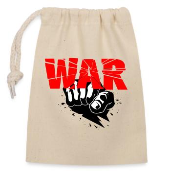 No war - Closable cotton gift bag (14x20cm) - nature - Front