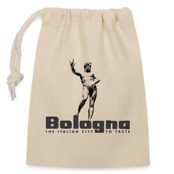 Bologna zum Genießen - Verschließbarer Geschenkbeutel aus Baumwolle (14x20cm) - Natur - Vorne