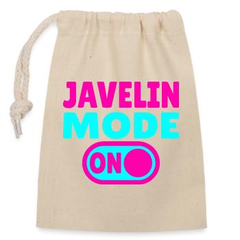 Javelin Mode ON - Javelin Throw - Closable cotton gift bag (14x20cm) - nature - Front