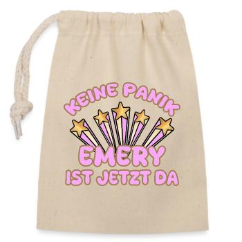 Nom de femme Emery - Sac cadeau en coton avec cordon (14 x 20 cm) - nature - Devant