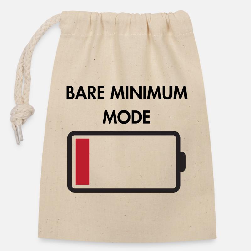 Bare minimum mode - Closable cotton gift bag (14x20cm) - nature