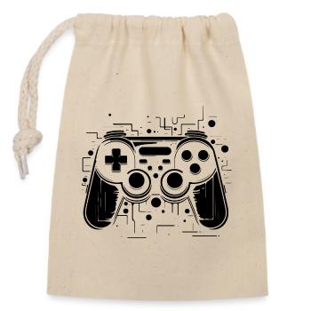 Game Controllers - Closable cotton gift bag (14x20cm) - nature - Front