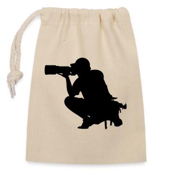 Fotograf Photographer - Closable cotton gift bag (14x20cm) - nature - Front