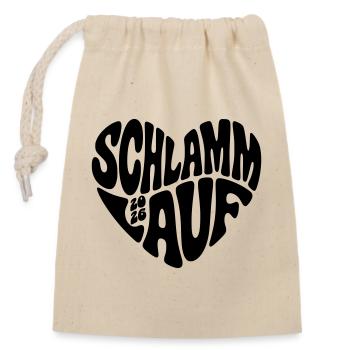 Schlamm Lauf 2026 - Schlammlauf 2026  - Verschließbarer Geschenkbeutel aus Baumwolle (14x20cm) - Natur - Vorne