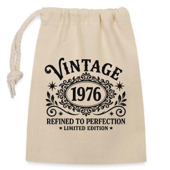 Anniversaire du millésime 1976 affiné à la perfection - Sac cadeau en coton avec cordon (14 x 20 cm) - nature - Devant