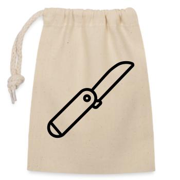 couteau suisse - Sac cadeau en coton avec cordon (14 x 20 cm) - nature - Devant