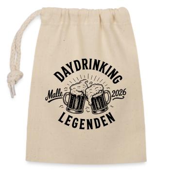 Malle 2026 Daydrinking Legends Mallorca 2026 - Sac cadeau en coton avec cordon (14 x 20 cm) - nature - Devant