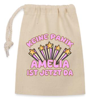 Spruch Amelia - Verschließbarer Geschenkbeutel aus Baumwolle (14x20cm) - Natur - Vorne
