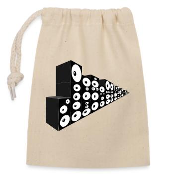 Infinite Sound Wall - Closable cotton gift bag (14x20cm) - nature - Front