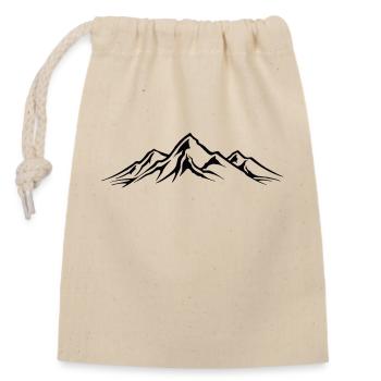Mountains Outline - Closable cotton gift bag (14x20cm) - nature - Front