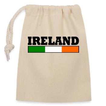 Drapeau de l'Irlande - Sac cadeau en coton avec cordon (14 x 20 cm) - nature - Devant