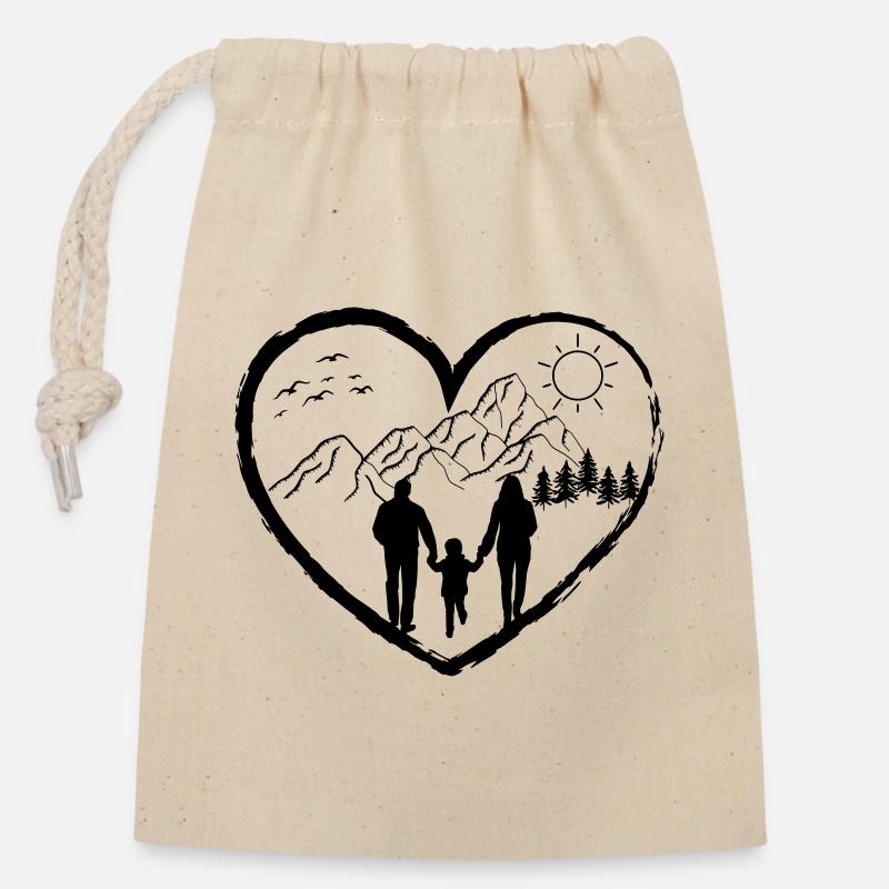 Randonnée été cadeau liberté nature - Sac cadeau en coton avec cordon (14 x 20 cm) - nature
