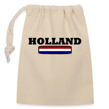 HOLLAND - Closable cotton gift bag (14x20cm) - nature - Front