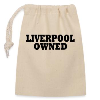 LIVERPOOL - Closable cotton gift bag (14x20cm) - nature - Front