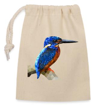 Conception d’oiseaux martin-pêcheurs : cadeau de pêche à la nature - Sac cadeau en coton avec cordon (14 x 20 cm) - nature - Devant