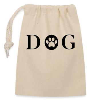 Chien de chasse - Sac cadeau en coton avec cordon (14 x 20 cm) - nature - Devant