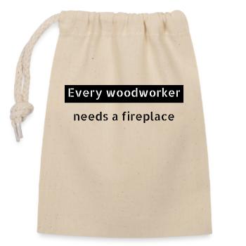 Hobbyists Carpenter Saw Awesome Apprentice Fun - Closable cotton gift bag (14x20cm) - nature - Front