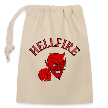 Devil, Satan, Devil, Hellfire - Closable cotton gift bag (14x20cm) - nature - Front