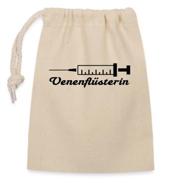 Venenflüsterin - Verschließbarer Geschenkbeutel aus Baumwolle (14x20cm) - Natur - Vorne