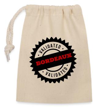 Bordeaux c'est validé - Sac cadeau en coton avec cordon (14 x 20 cm) - nature - Devant