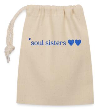 friends - Closable cotton gift bag (14x20cm) - nature - Front