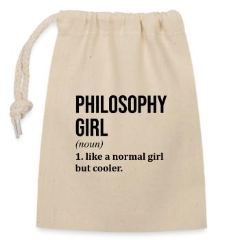 Philosophy - Closable cotton gift bag (14x20cm) - nature - Front