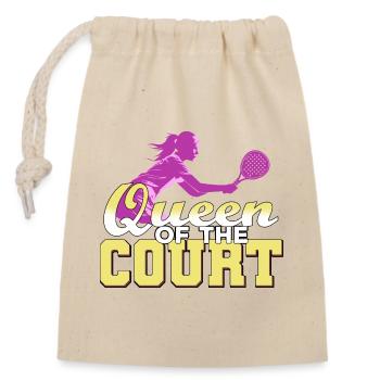 Raquette de padel Tennis Sport I Cadeau - Sac cadeau en coton avec cordon (14 x 20 cm) - nature - Devant