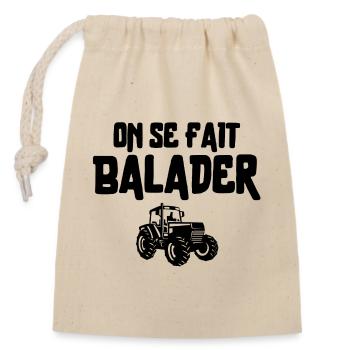 Peasant, Farmer, Farmer, Tractor - Closable cotton gift bag (14x20cm) - nature - Front