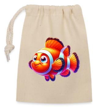 Clownfish - Closable cotton gift bag (14x20cm) - nature - Front