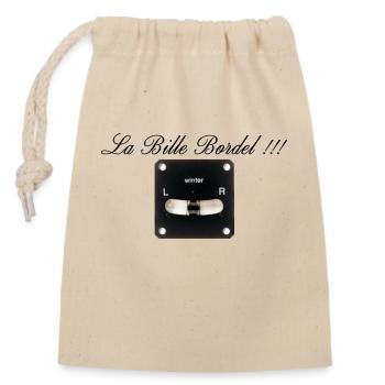 The Messy Ball Top Copy - Closable cotton gift bag (14x20cm) - nature - Front
