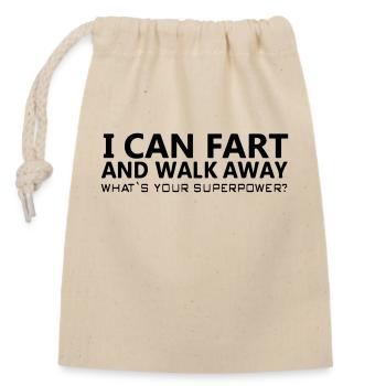 I can drive. - Closable cotton gift bag (14x20cm) - nature - Front