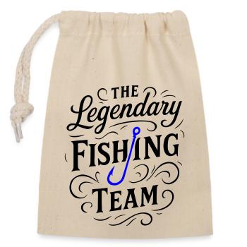 Dicton de l’équipe de pêche - Sac cadeau en coton avec cordon (14 x 20 cm) - nature - Devant