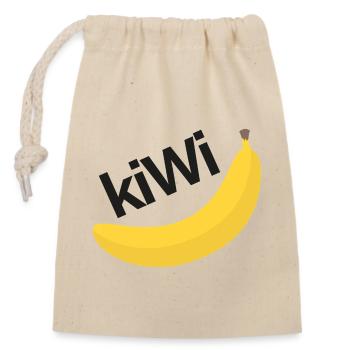 CRAZY FRUITS Collection - Closable cotton gift bag (14x20cm) - nature - Front