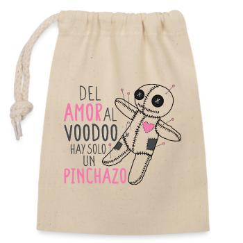 I voodoo - Closable cotton gift bag (14x20cm) - nature - Front