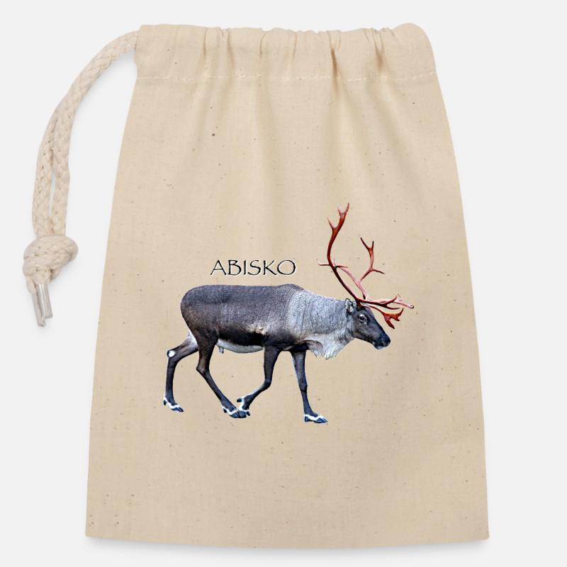 ABISKO Nationalpark Schweden - Verschließbarer Geschenkbeutel aus Baumwolle (14x20cm) - Natur