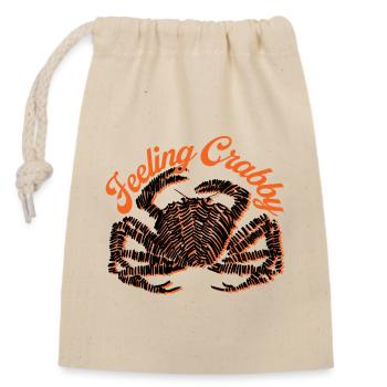 FEELING CRABBY - Closable cotton gift bag (14x20cm) - nature - Front