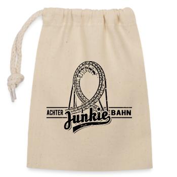 Achterbahn Junkie - Looping - Verschließbarer Geschenkbeutel aus Baumwolle (14x20cm) - Natur - Vorne