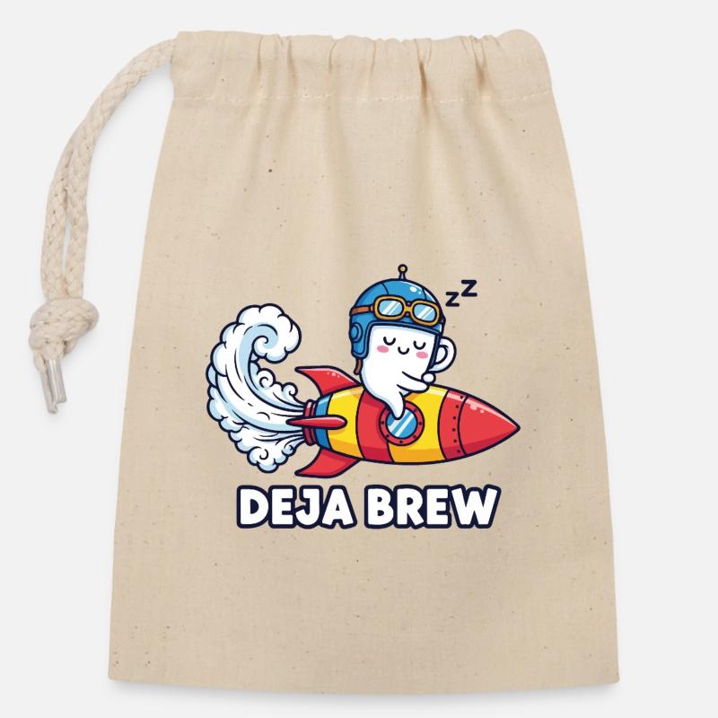 Carburant pour fusée - Sac cadeau en coton avec cordon (14 x 20 cm) - nature