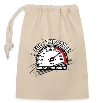 Full Throttle: Unleash The Power - Closable cotton gift bag (14x20cm) - nature - Front