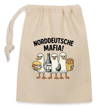 Mafia nord-allemande - Sac cadeau en coton avec cordon (14 x 20 cm) - nature - Devant