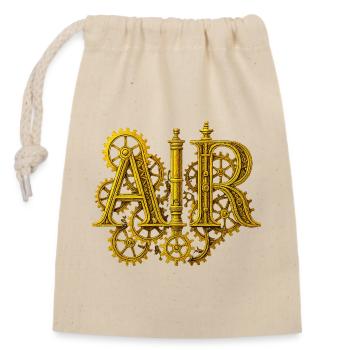 Golden Steam Letters AIR - Closable cotton gift bag (14x20cm) - nature - Front
