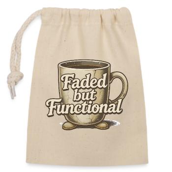 Faded but Functional - Coffee Mug - Closable cotton gift bag (14x20cm) - nature - Front
